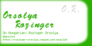 orsolya rozinger business card